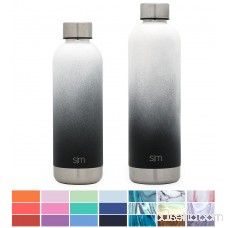 Simple Modern 12oz Bolt Water Bottle - Stainless Steel Hydro Kids Flask - Double Wall Vacuum Insulated Reusable Black Small Metal Coffee Tumbler Leakproof Thermos - Midnight Black 569664163